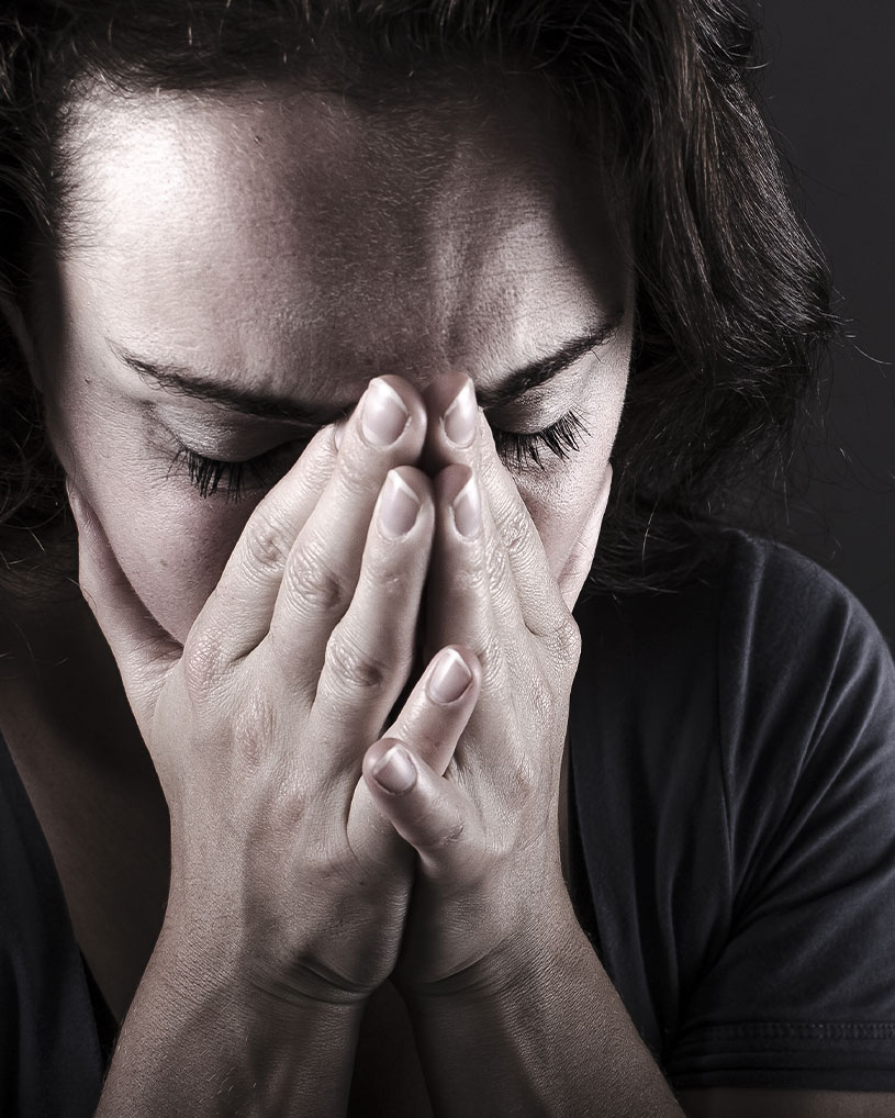 Persona in uno spazio sicuro che ritrova calma